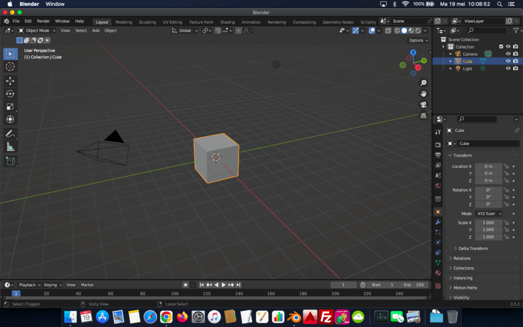 Weer verder Blender tutorial van YouTube gaan doen.
