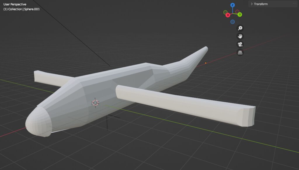 Vliegtuig in Blender
